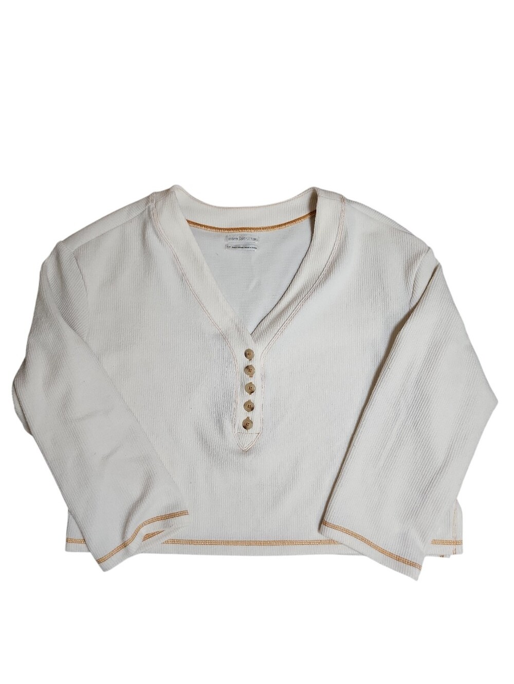 Urban Outfitters Vneck Button Oversized Cropped Sweater‎ Size Small